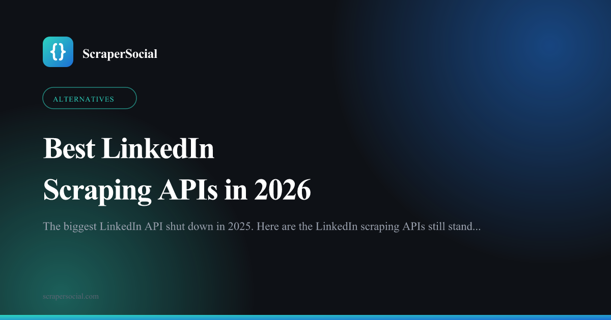 Best LinkedIn scraping APIs in 2026: the field after Proxycurl's shutdown, compared by data, price, and collection method.
