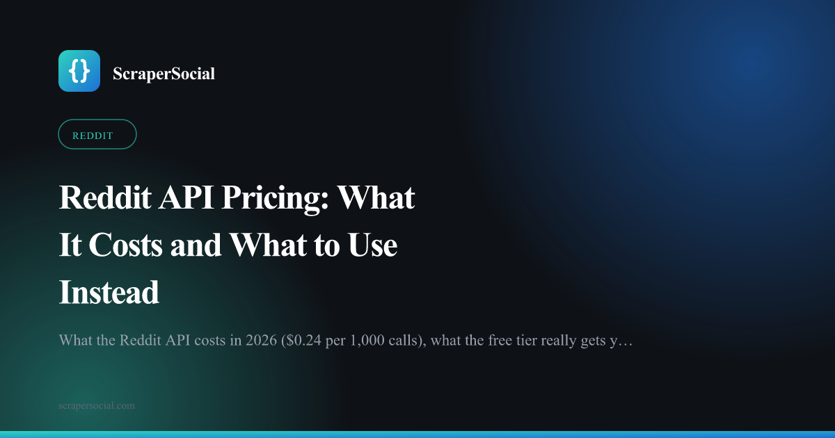 Reddit API pricing: free tier, $0.24 per 1,000 calls, and the alternatives for Reddit data.