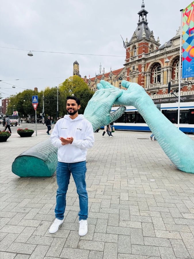Nikhil Kumar, founder of ScraperSocial, in Amsterdam